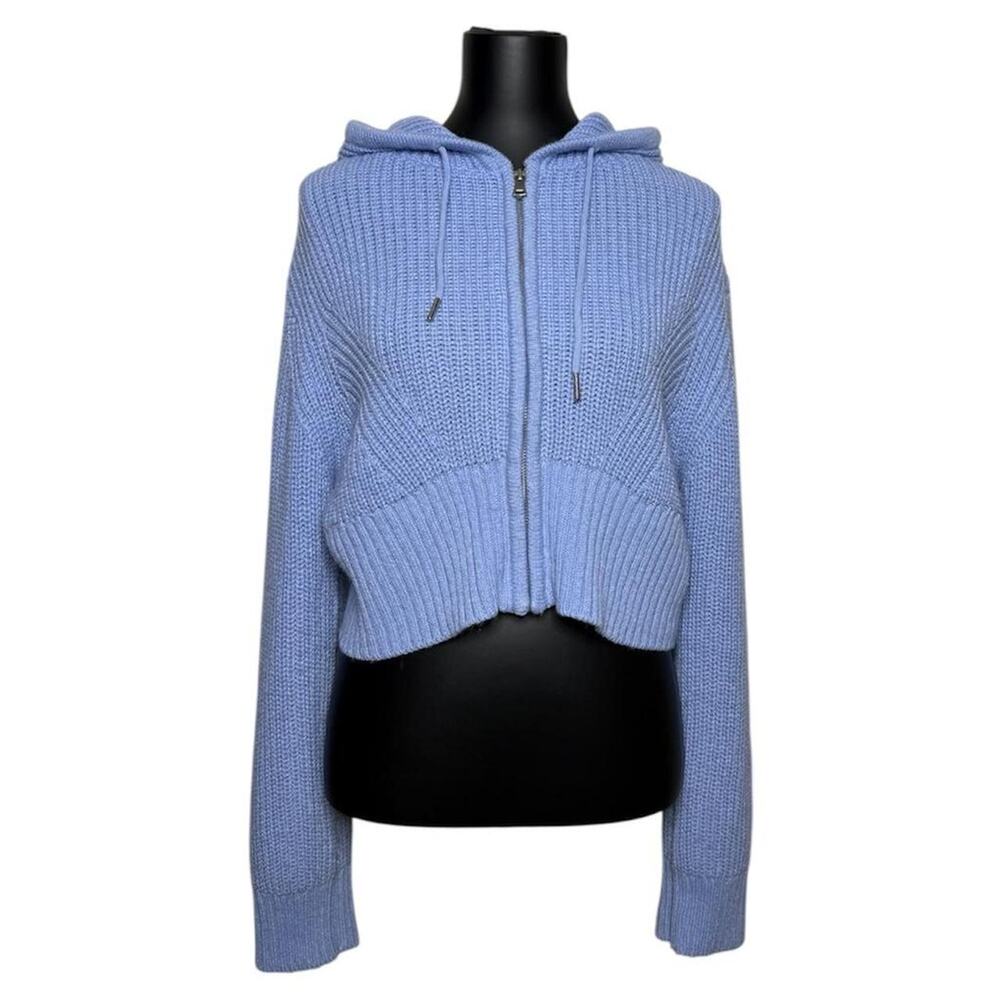 ASOS oversized cropped knit hoodie sweater